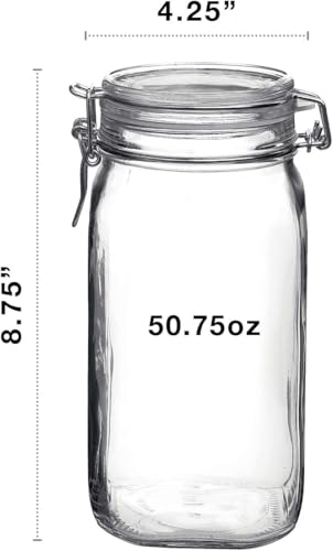 Italian Made Bormioli Rocco Fido Jar, 50.75 Oz