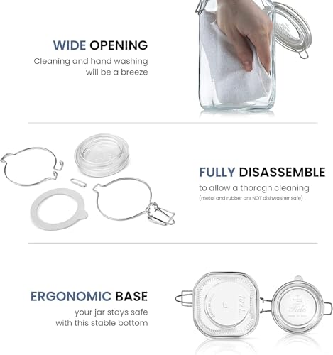 Italian Made Bormioli Rocco Fido Jar, 50.75 Oz