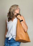 LaGaksta Hobo Pebbled Leather Purse - Casual Tote