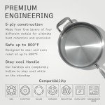 Italian Crafted 3.5 Quart Stainless Steel Sauté Pan