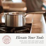 Italian Crafted 4 Quart Stainless Steel Saucepan