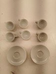 Italian Porcelain Cups & Saucers Set
