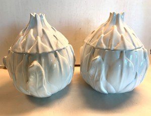 Italian Pottery Artichoke Bowls with Lids – 2 Pack
