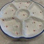 Italian Ceramic Round Floral Platter