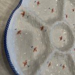 Italian Ceramic Round Floral Platter