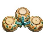 Hand-Painted Italian Vintage Coffee Cups and Plates