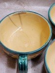Hand-Painted Italian Vintage Coffee Cups and Plates