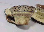 Italian Handmade Cup and Saucer Set - Earth Tones