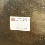 Antique Solid Brass Round Bowl - Italian Art