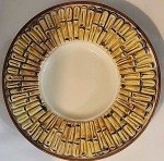 Italian Bamboo Pattern Teacups & Saucers - 2 Sets