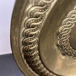 Antique Solid Brass Round Bowl - Italian Art