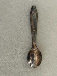 Italian Vintage Crystal Swan Salt Cellar with Spoon