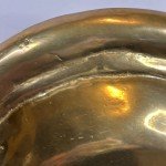 Antique Solid Brass Round Bowl - Italian Art