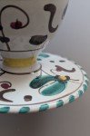 Hand-Painted Vintage Egg Cup and Saucer Set