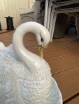Italian Vintage White Ceramic Swan Tureen Set