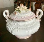 Vintage 1940s Floral Capodimonte Soup Tureen