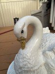 Italian Vintage White Ceramic Swan Tureen Set
