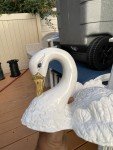 Italian Vintage White Ceramic Swan Tureen Set