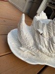 Italian Vintage White Ceramic Swan Tureen Set