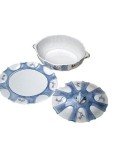 Italian Vintage Blue & White Soup Tureen Set