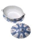 Italian Vintage Blue & White Soup Tureen Set