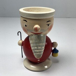 Hand-Painted Vintage Santa Egg Cup from Italy