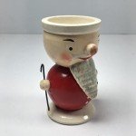 Hand-Painted Vintage Santa Egg Cup from Italy