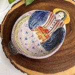 Italian Figural Lady Candy Bowl