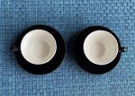 Italian Porcelain Espresso Cups & Saucers Set