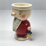Hand-Painted Vintage Santa Egg Cup from Italy