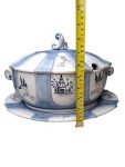 Italian Vintage Blue & White Soup Tureen Set