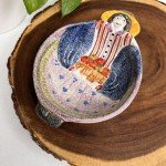 Italian Figural Lady Candy Bowl