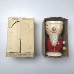 Hand-Painted Vintage Santa Egg Cup from Italy