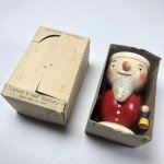 Hand-Painted Vintage Santa Egg Cup from Italy
