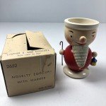Hand-Painted Vintage Santa Egg Cup from Italy