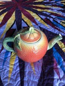 Rare Italian Orange Ceramic Teapot from Bloomingdale’s