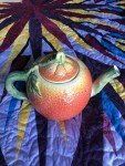 Rare Italian Orange Ceramic Teapot from Bloomingdale’s