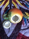 Rare Italian Orange Ceramic Teapot from Bloomingdale’s