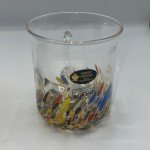 Italian Murano White Crystal Confetti Mugs - Set of 2
