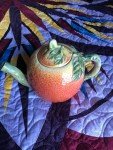 Rare Italian Orange Ceramic Teapot from Bloomingdale’s