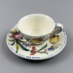 Italian Vintage Floral Teacup and Saucer Set
