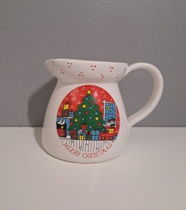 Vintage Lillian Vernon Christmas Pitcher - Made in Italy