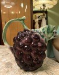 Italian Vintage Purple Grape Ceramic Pitcher