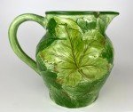 Vintage Tiffany & Co. Majolica Leaf Pitcher