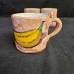 Hand-Painted Italian Pottery Mug Set of 3