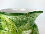 Vintage Tiffany & Co. Majolica Leaf Pitcher