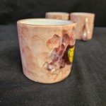 Hand-Painted Italian Pottery Mug Set of 3