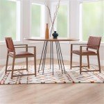 Modern Beech Wood and Leather Armchair in Brown