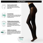 Italian Seamless Opaque Tights in Black