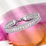 Ross-Simons Italian Silver Heart Bracelet